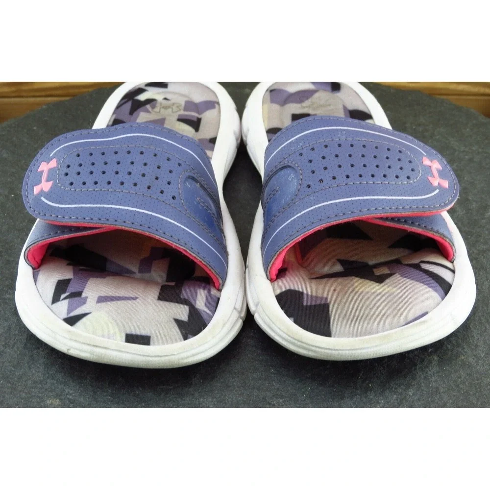 Under Armour Youth Girls Shoes Size 3 M‎ Purple Slides Synthetic 4201465076